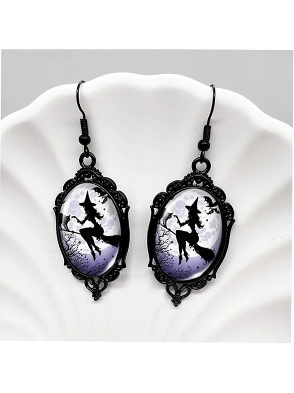 Women’s Grey Jewelry Set Blue Halloween Victorian Punk Gothic Necklace Earring
